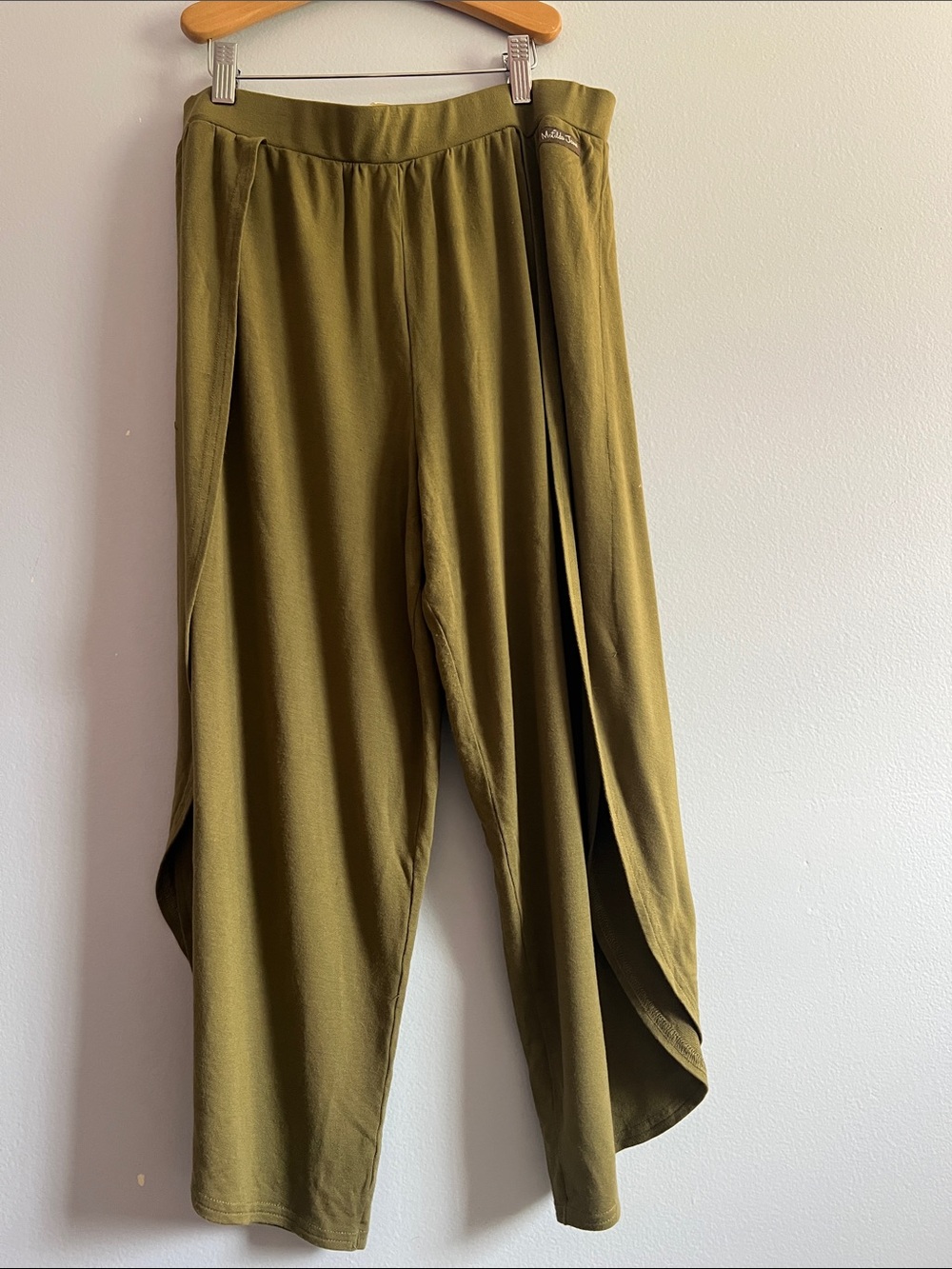 Matilda Jane Olive Green Wide-Leg Draped Pants